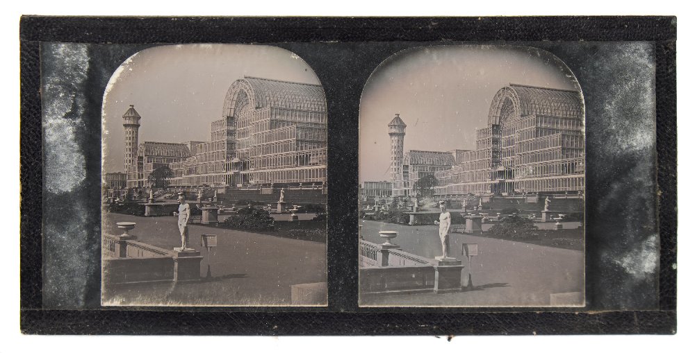 A rare stereoscopic daguerreotype:- Crystal Place at Sydenham:, - Image 2 of 3