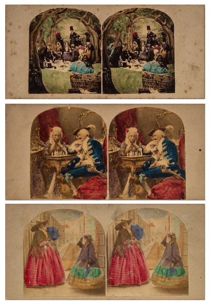 A group of thirty mid 19th century photographic stereoscope cards:,