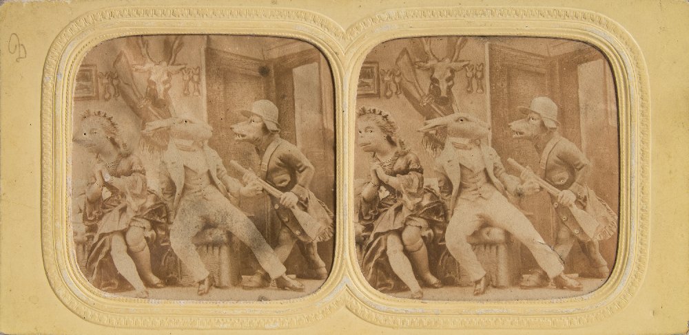 A group of twenty-five mid-19th century stereoscopic tissue cards including Diables:, - Image 20 of 21