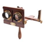 A rare mahogany stereoscopic viewer by W, Chadwick, Manchester:,