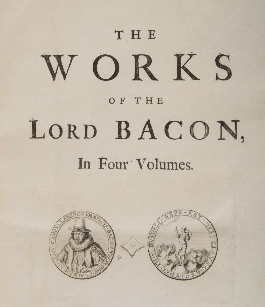 BACON, Francis - [ Works ] : Francisci Baconi Baronis de Verulamio, Vicecomitis Sancti Albani, - Image 2 of 3