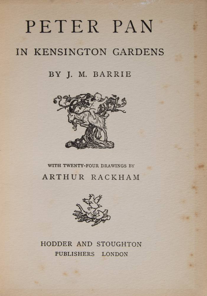 RACKHAM, Arthur [illustrator] - Peter Pan in Kensington Gardens : 24 colour plates, - Image 3 of 3