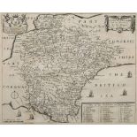 BLOME, Richard - A Mapp of Devonshire with it's Hundreds : uncoloured map, 330 x 270 mm, f & g,