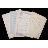 ARTIST'S LETTERS : a collection of fifteen ALs to the portrait artist Maurice Codner R.A.