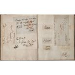 AUTOGRAPH ALBUM : containing numerous (over 500) cut signatures and letter fronts from dignitaries