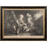 PRINT - Peint Par Drouais Le Fils Et Grave Par Beauvarlet, copper engraving, f & g.