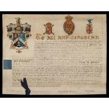 GRANT OF ARMS : to John Vaughan,