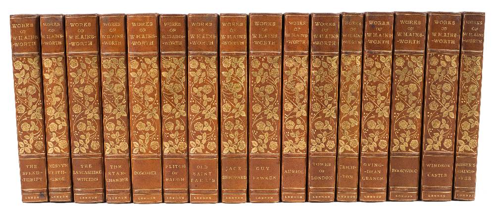 AINSWORTH, William Harrison - [ The Works ] 16 vols, half morocco in art nouveau style, 8vo, n.d.