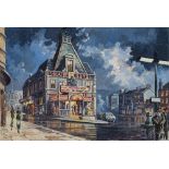 EXETER THEATRE ROYAL : Original watercolour of Exeter Theatre Royal by the scenic artist G.