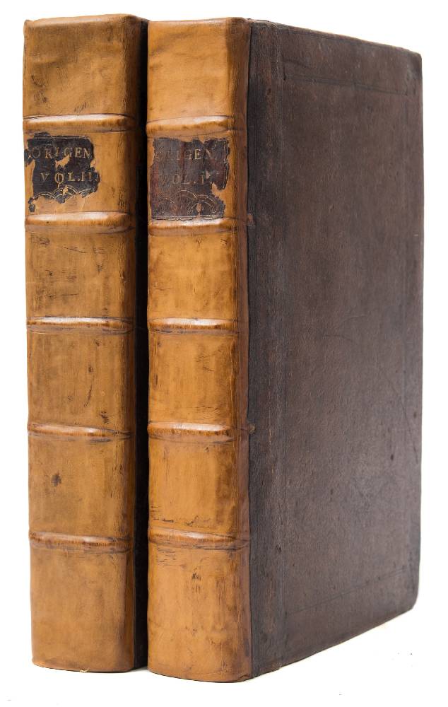 ADAMANTIUS, ORIGENES - Primus Tomus Operum Origenis Adamantii : 2 vols, full calf rebacked, folio,