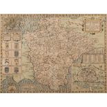 SPEED, John - Devonshire with Excester Described : hand coloured map, 510 x 380 mm,