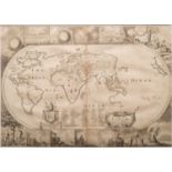 Moxon, Joesph - A Map of all the Earth : World map surrounded with scenes from the Bible,