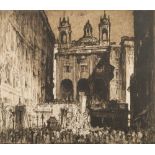 Frank Brangwyn [1867-1936]- St Peter's of The Exchange, Genoa, (St Pierre de la Bourse a Genes),