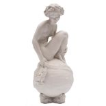 A Doulton Lambeth porcelain figure of The Bather: modelled after the original by John Broad,