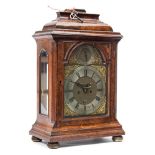 John Ellicott, London (attributed), a walnut bracket clock: the eight-day duration,