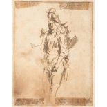 Walter Richard Sickert [1860-1942]- Study of an actress,:- etching, sheet size 11.5 x 8.9cm.