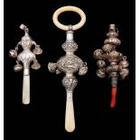 An Edward VII silver rattle, maker Crisford & Norris Ltd, Birmingham,