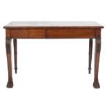 An early 19th Century mahogany rectangular serving table:,