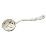 A Chelsea-Derby sugar sifter spoon: with pierced bowl,
