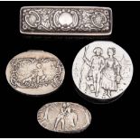 A Continental silver box, bears import marks for London,