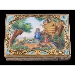 A Continental silver and enamel compact,
