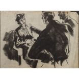 British School mid 20th Century- Figure studies and conversation,