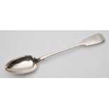 A Victorian silver fiddle pattern basting spoon, maker J Whiting, London, 1846:, initialled,