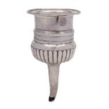 A George III silver wine funnel, maker Robert Hennell I & Samuel Hennell, London, 1810: initialled,