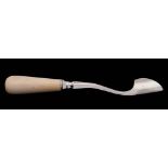 A Victorian silver and ivory handled Stilton scoop, maker John Gammage, Birmingham,