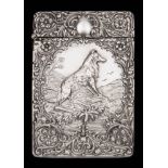 An Edward VII silver card case, maker Crisford & Norris Ltd, Birmingham,