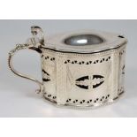 A Victorian silver mustard pot, maker William Gibson and John Langmore, London,