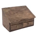 An early 18th Century oak clerk's box:,