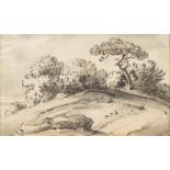 Thomas Monro [1759-1833]- Landscape studies,:- three, soft pencil drawings each 10.