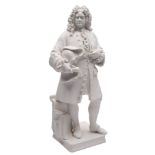 A Continental parian figure of G.F.