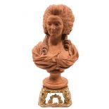 A large terracotta portrait bust of the Princess de Lamballe [1749-1792]: after the original by
