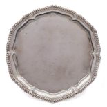 A George V silver salver, maker Martin, Hall & Co, Sheffield,