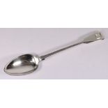 A William IV silver fiddle pattern basting spoon, Joseph and Albert Savory, London,