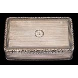 A Victorian silver snuff box, maker Edward Edwards II, London 1840: initialled,