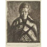 * Gerald Leslie Brockhurst [1890-1978]- A Ballynakill Woman,:- etching,