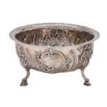 A George III Irish silver bowl, maker Matthew West, circa 1795: crested,