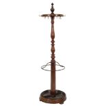 A Victorian mahogany circular hall stand:,