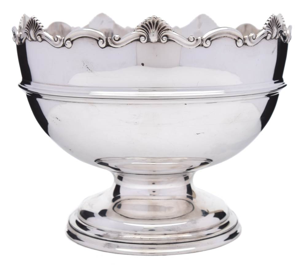 An Edward VII silver pedestal punch bowl, maker James Dixon & Sons Ltd, Sheffield,