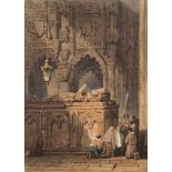 Circle of Samuel Prout [1783-1852]- Rouen Cathedral interior; Rouen Cathedral entrance:- two,