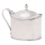 A George III silver mustard pot, maker Thomas Hayter, London,