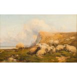 Thomas Sydney Cooper [1803-1902]- 'Peace'; sheep grazing in a coastal meadow,