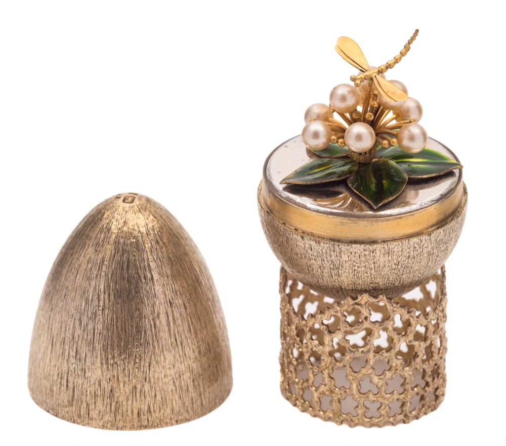 *Stuart Devlin silver gilt novelty egg, London,