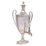 A silver plated samovar, by Elkington & Co: in the Adam style,