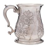 A George II silver mug, maker Richard Gurney & Thomas Cook, London,