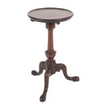 A mid 18th Century mahogany circular kettle/wine stand:,