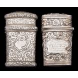 A Victorian silver etui, maker Edward Edwards II, London,